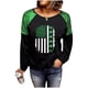 thumbnail image 4 of RKSTN Women's St Patrick's Day T Shirts Top Oversized Crewneck Glitter Luckys Irish Shamrocks Paddy's Day Graphic Print Long Sleeve Shirt Womens Casual Plus Size Round Neck Loose Fits Comfy Tees, 4 of 9