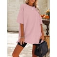 thumbnail image 3 of Womens Oversized T Shirts Loose Fit Crewneck Short Sleeve Tee Summer Tops for Women, 3 of 6