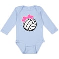 thumbnail image 3 of Inktastic Volleyball with Pink Bow Boys or Girls Long Sleeve Baby Bodysuit, 3 of 5