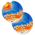 thumbnail image 1 of Carolines Treasures 6009CARC Raccoons on the Railing Set of 2 Cup Holder Car Coaster, 1 of 1