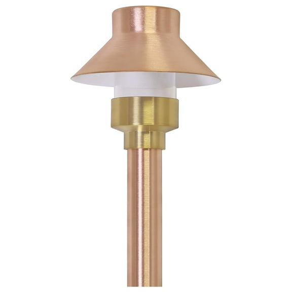 M3402 Top Hat Pathway Light for 12 Volt Low Voltage Landscape Area Lighting - Copper (Light Bulb Not Included)