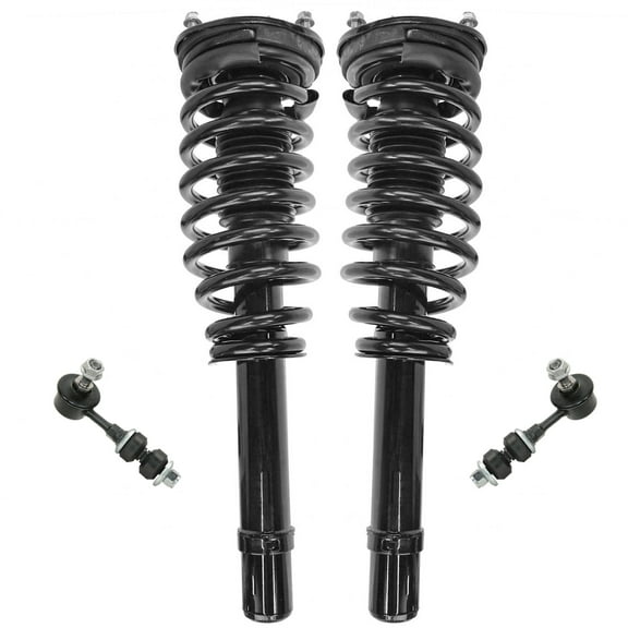 TRQ Front Suspension Kit Strut & Spring Assemblies w/ Sway Links for Hyundai Kia SCA67217 Fits select: 2000-2005 HYUNDAI SONATA, 2001-2006 KIA OPTIMA