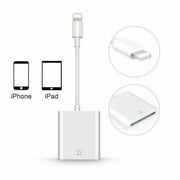 SD Card Camera Reader for iPhone iPad [Support iOS 9.2 or up],Aiguozer SD Card Reader Adapter Trail Game Camera Viewer for iPhone 6 /6s /7 /7Plus /8 /X/iPad Mini/Air- No App Required
