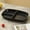Black, variant on Gosuguu Rectangular Plastic Compartment Tray with Three Sections for Meals Snacks and Parties