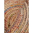 thumbnail image 5 of Rugsotic Carpets Hand Braided Cotton & Jute 5'x5' Round Area Rug Contemporary Light Multicolor DCJ111, 5 of 5