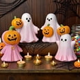 thumbnail image 5 of BooBubble Halloween Cute Pink Ghost Figurine, 4.72in Halloween Decorations, Cute Ghost Tabletop Ornaments, 5 of 6
