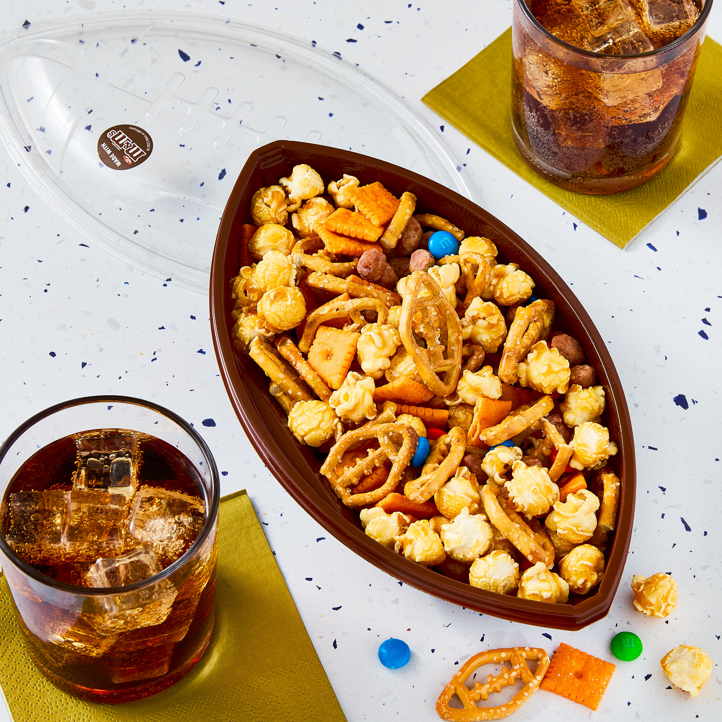 Freshness Guaranteed Candy Bar Snack Mix in Football-Shaped Container, 9 oz (Shelf Stable)