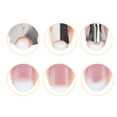 thumbnail image 2 of Práctica plantilla de manicura de acero inoxidable, cortador de línea de corte francés, herramienta de bricolaje para decoración de uñas, 2 of 6