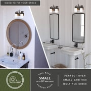 VAXCEL Acadia 2-Light Bronze Rustic Bathroom Vanity Fixture with Nightlight