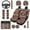 Tribal Aztec, variant on Qpednta Flower Turtle 14 Pieces Auto Seat Covers Full Set Cars Headrest Coverand Steering Wheel Cover Car Armrest Cover Seat Belt Pads Cars Water Cup Coaster Elastic Anti-slip for Car SUV