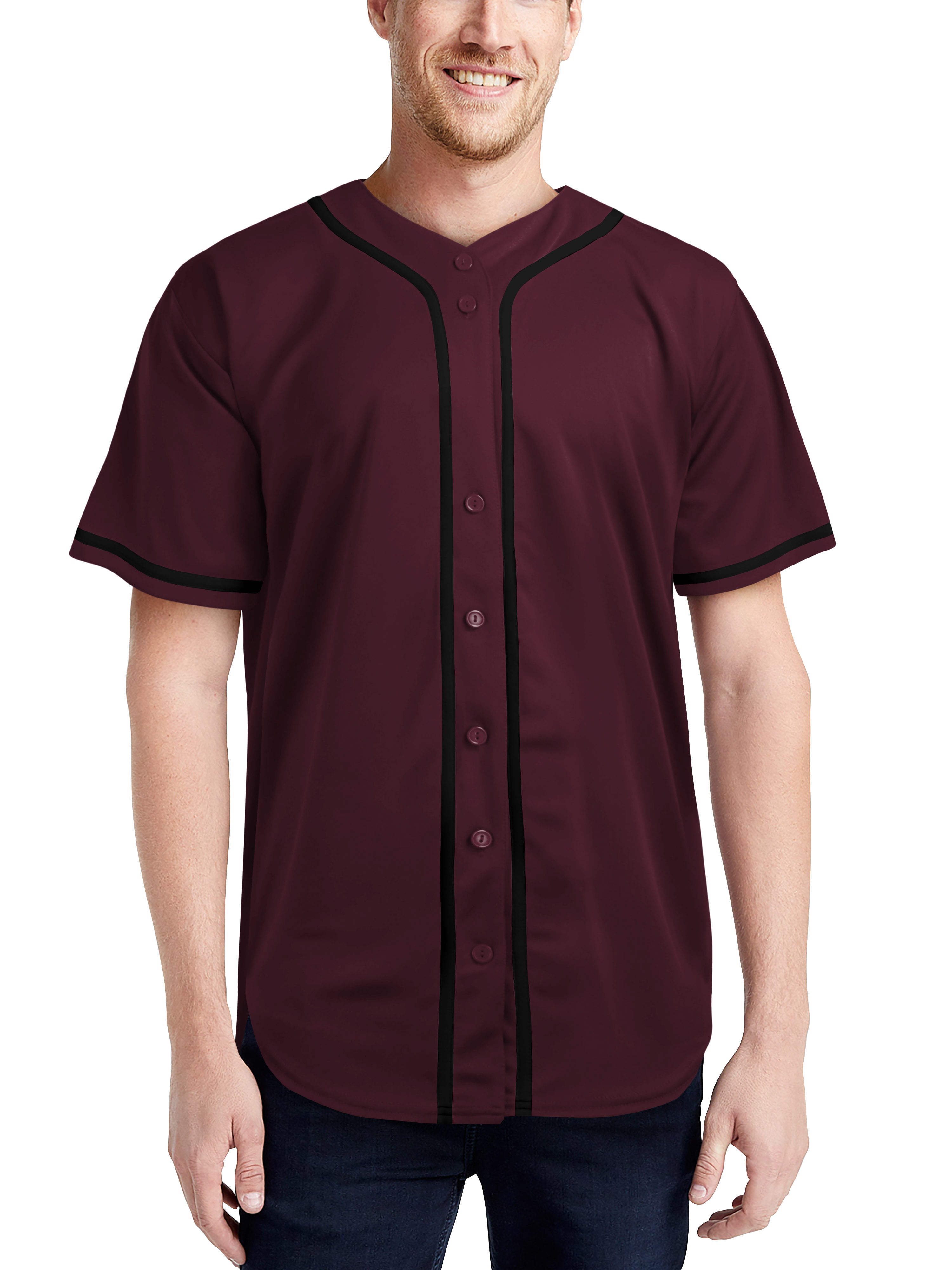 Hat and Beyond Mens Active Baseball Jersey Button Down Shirts Team Sports Uniforms 