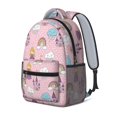 thumbnail image 2 of Princess and Castle Pink Pattern Backpack for School, Cute School Bag with Adjustable Shoulder Straps and Padded Back, 15.3"x11"x6.7", 2 of 5