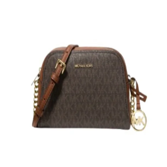 Michael Kors Outlet Ashton Extra-Small Signature Logo Camera Crossbody Bag (Brown) 35F6G9QCOB-847
