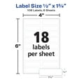 thumbnail image 6 of Avery No-Iron Fabric Labels, 1/2" x 1-3/4", 108ct (2-Pack of 40720), 6 of 9