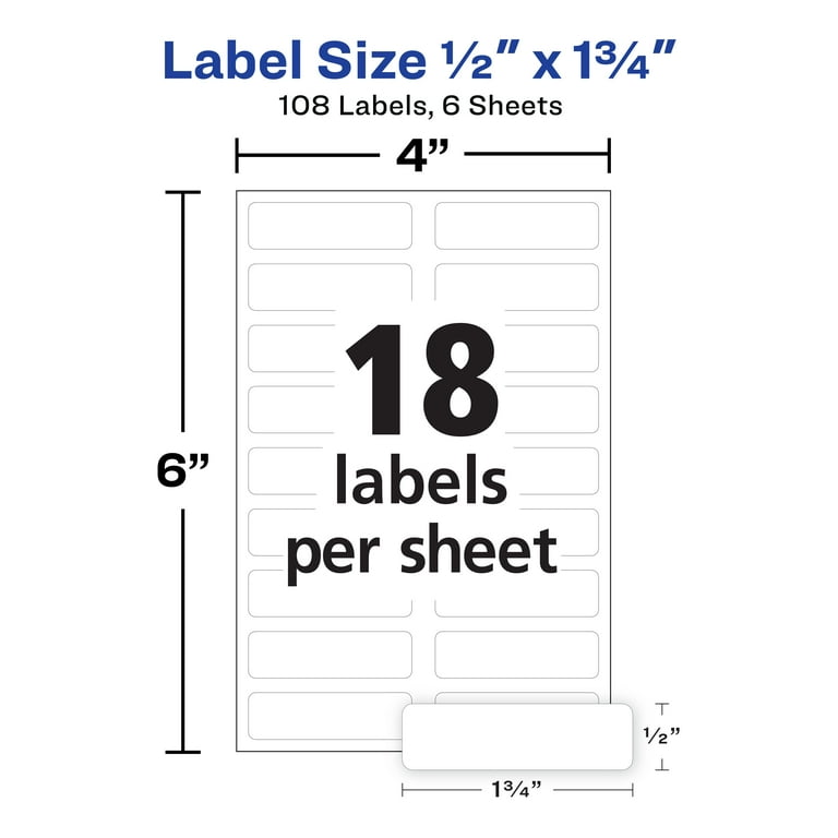 Avery® No-Iron Fabric Name Labels, Cute Animal Preprinted Designs