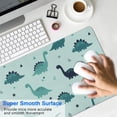thumbnail image 4 of Long Mouse Pads for Desk,Light Blue Dinosaurs Geometric Pattern Desk Mats on Top Of Desks, Desk Mouse Pad Extra Large with 3mm Non-Slip Base and Stitched Edge for Gaming,Office,Work,Home 31.5"x15.7", 4 of 6