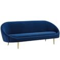 thumbnail image 2 of Sublime Vertical Curve Back Performance Velvet Sofa EEI 3349 NAV by Furniture, 2 of 6