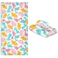thumbnail image 6 of Coolnut 3 PCS Towel Cute Cartoon Dinosaur Cotton Bath Towel Set (1 Bath Towel, 1 Hand Towel, 1 Washcloth) for Bathroom, Super Soft and Quick Dry Towels, 6 of 6