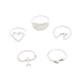 thumbnail image 2 of Anillos para mujer, regalos para mujer, conjunto de 5 anillos vintage apilables sobre los nudillos, anillo para mujer, 2 of 5