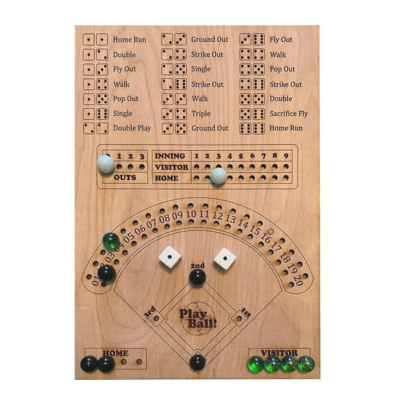 Games; Activities; Parties; Toys:2023 New Baseball Dice Board Game Dice And Marbles Board Game Baseball Gameboard For Kids Audlts-hot