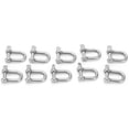 thumbnail image 3 of TOPINCN 10Pcs M5 Straight D Shackle Stainless Steel D Type Rigging Chain Shackle Hook Sling Screw,Shackle D Rigging Hooks,Straight D‑shackle Stainless Steel Shackle, 3 of 8