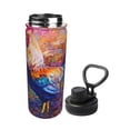 thumbnail image 2 of Picia Rooster Oil Painting Pattern Water Bottle 18 oz Stainless Steel Insulated Bottles With Handle Leak Proof Gym Sport Water Jug BPA-free insulated kettle For Men Women Adults, 2 of 7