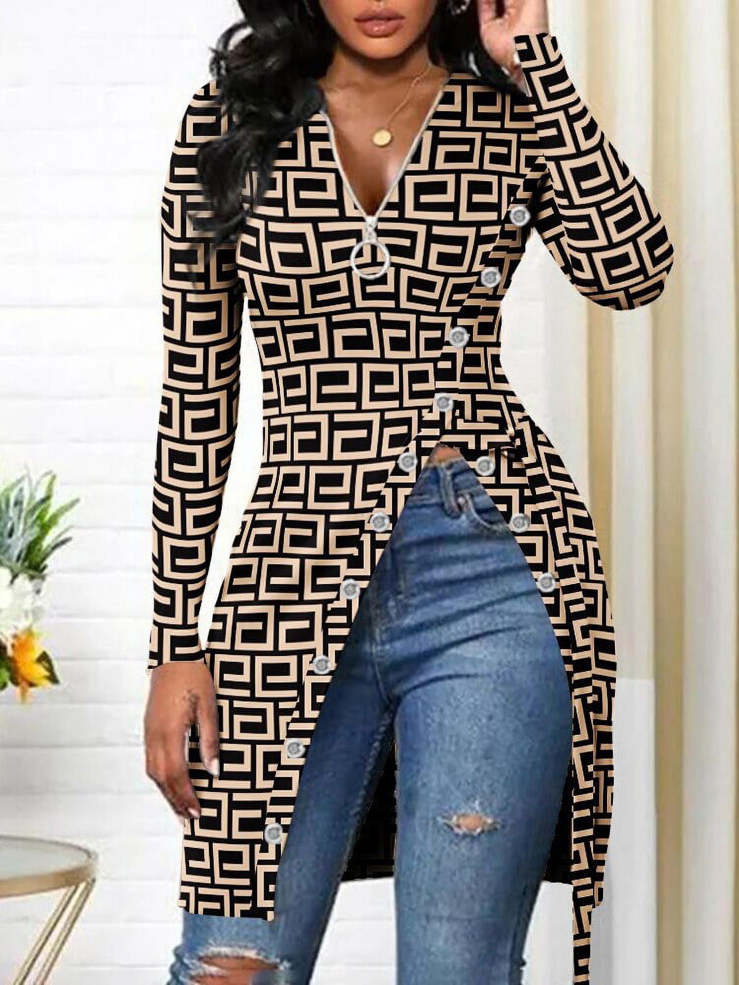Fashion Woman TOP 2022 Y2k Clothes Letter Print Button Decor High Split Top My orders Casual Ropa Mujer T Shirt Femme