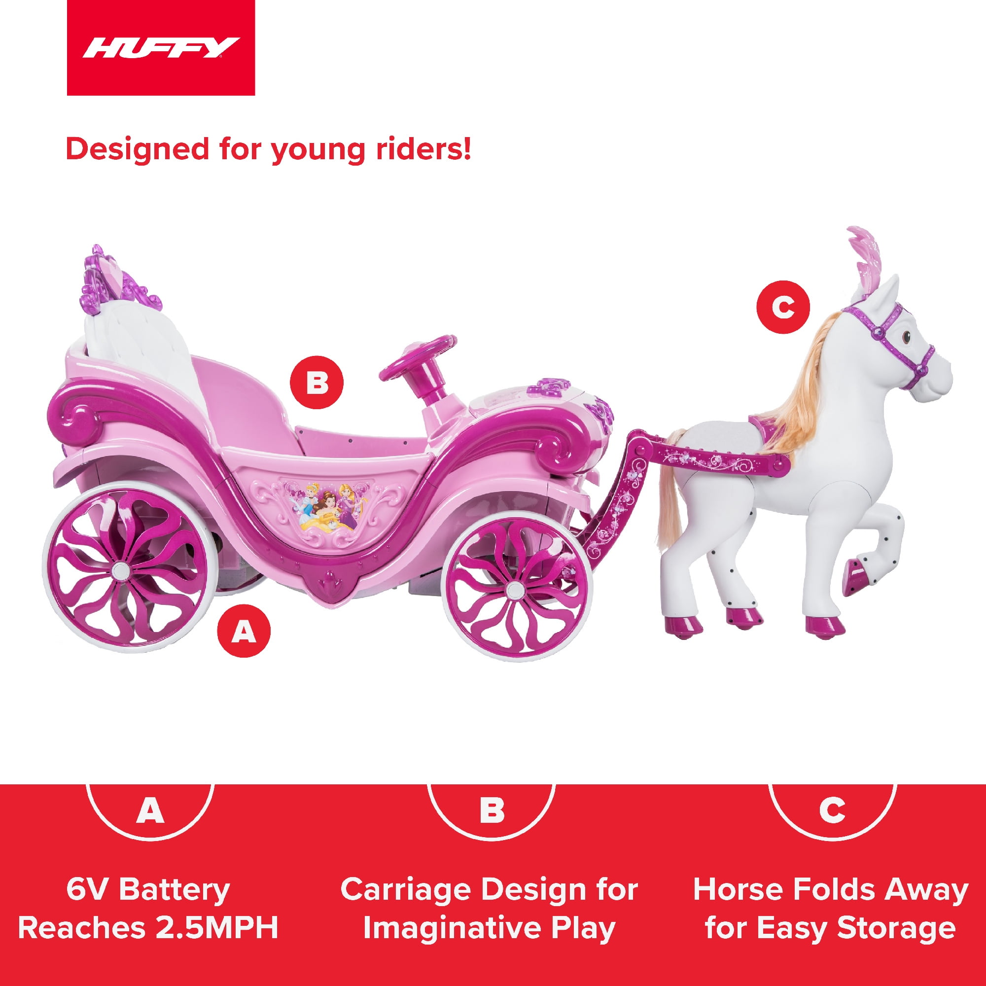 Disney princess royal horse and carriage girls on sale