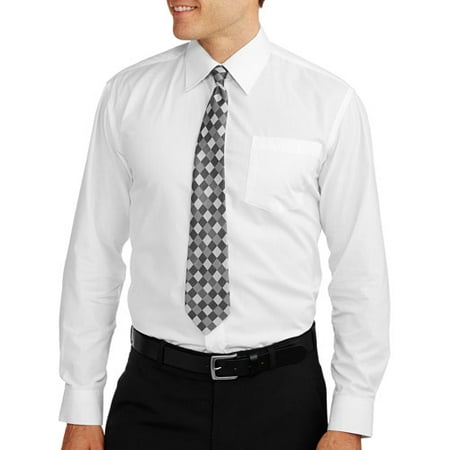 ^^big Men's Solid Dress Shirt With Match