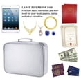 thumbnail image 2 of Fireproof Money Safe Document Bag 14” x 11” Silicone Coated Fire Resistant Waterproof Money Bag Safe Storage for Money  Documents  Jewelry and Passport, 2 of 8