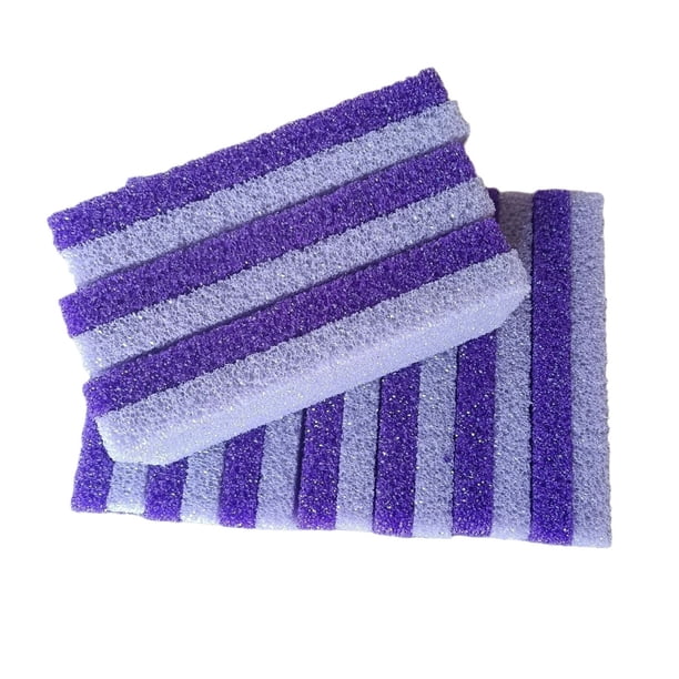 Piedra pómez para pies con rayas de doble cara, removedor de callos y exfoliante, herramienta profesional de pedicura para pies.