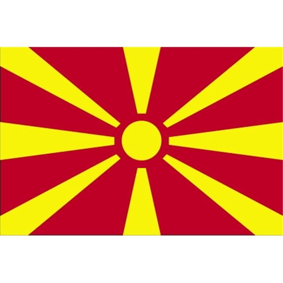 Annin Flagmakers 195178 5 ft. X 8 ft. Nyl-Glo Macedonia Flag