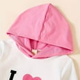 thumbnail image 4 of Kiijoy Toddler Girls Outfits Letter Print Casual Hoodie and Pants Sweatsuits, Sizes 2-3T, 4 of 7