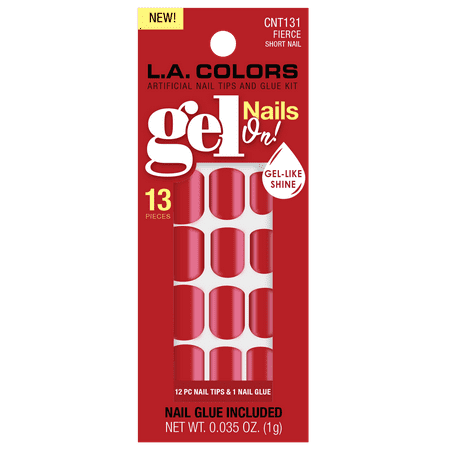 L.A. COLORS Gel Nails On, Fierce, 0.035 oz