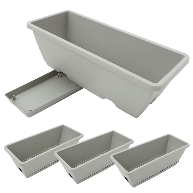 4pcs Window Box Planter Vegetable Flower Planter Box Rectangular Flower Pot Window Vegetable Growing Container