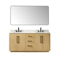 thumbnail image 2 of Serene 72" Wood Vanity in Nature Brown Engineered Stone Top with Mirror, 2 of 18