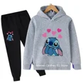 thumbnail image 2 of Conjunto de sudaderas con capucha y pantalones de punto para niños y niñas, moda infantil, jerseys de punto, ropa, 2024, 2 of 5
