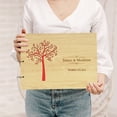 thumbnail image 2 of Darling Souvenir Personalized Engraved Laser Cut Wedding Guest Book Wooden Cover Sign-in Book Registry Guestbook Scrapbook-GR, 2 of 7