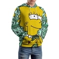 thumbnail image 6 of Simpsons Casual Pullover Hoodie Unisex Hooded Sweatshirt Novelty 3D Graphic Long Sleeve Sweater with Pocket 3XL, 6 of 8