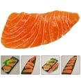 thumbnail image 3 of 3Pcs Artificial Salmon Slices Simulation Fish Meat Models Lifelike Salmon Slices Fake Food Decors, 3 of 3