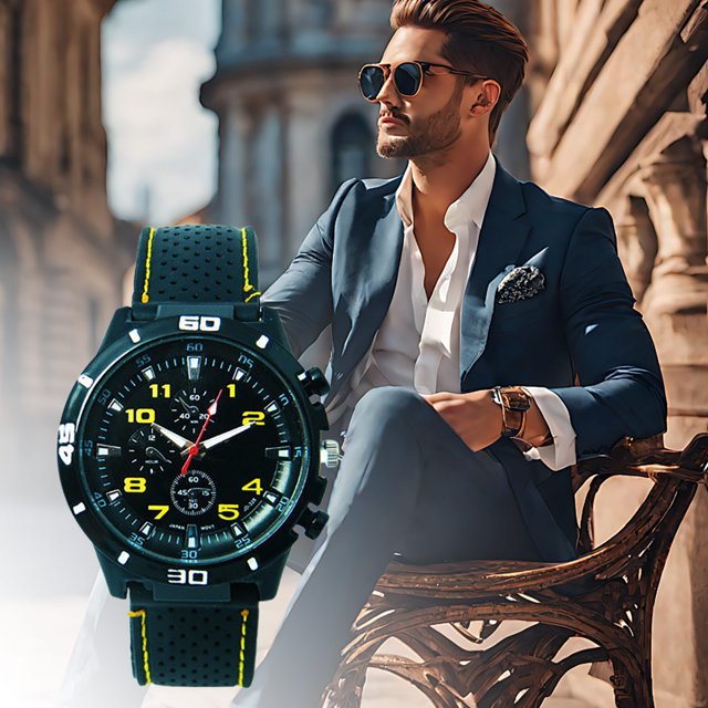 Pisexur Belleza Maquillaje Reloj mecánico inspirado en carreras de silicona perforada para hombre, reloj deportivo para estudiantes y profesionales.para mujeres y hombres