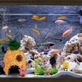 thumbnail image 2 of 9-piece cartoon fish tank decoration resin cave fish and shrimp hiding place resin underwater decoration aquarium cartoon ornaments, 2 of 4
