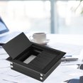 thumbnail image 3 of Wire Cable Grommet Hole Cover,2Pcs Table Desk Rectangle Aluminum Alloy Wire Cable Grommet Hole Cover With Brush,Suitable For Office Table, Tv Cabinet, Computer Desk, Etc., 3 of 8