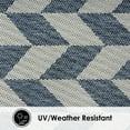 thumbnail image 6 of Nicole Miller New York Patio Country Calla Contemporary Herringbone Indoor/Outdoor Area Rug, Blue/Cream, 7'9"x10'2", 6 of 9