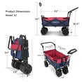 thumbnail image 2 of WonderFold Pull and Push Collapsible Folding Utility Wagon with All-Terrain Tire, 2 of 7