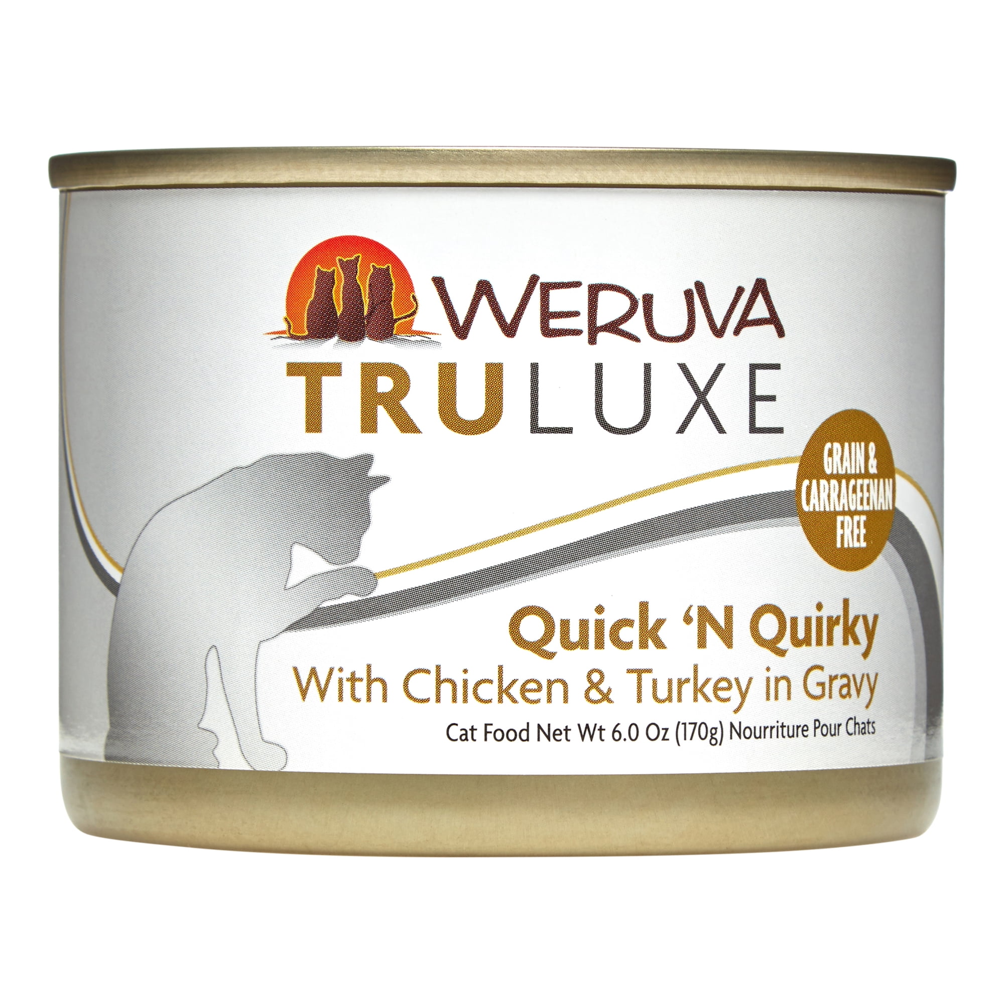 (24 Pack) Weruva TruLuxe Quick 'N Quirky with Chicken & Turkey Grain-Free Wet Cat Food, 6 oz. Cans