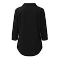thumbnail image 6 of TAIAOJING Women T-Shirts V Neck Tshirt 3/4 Sleeve Tunic Tshirt Work Shirts Tshirt Streetwear Casual Loose Tops, 6 of 7