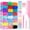 24 colors, variant on Girls Hair Braiding Kit, Complete Styling Tool Set with Colorful Elastic Bands, Rat Tail Comb, Teasing Brush, Loop Tools, Hair-Safe Band Remover, Precision Parting Combs for Kids Braids Ponytails