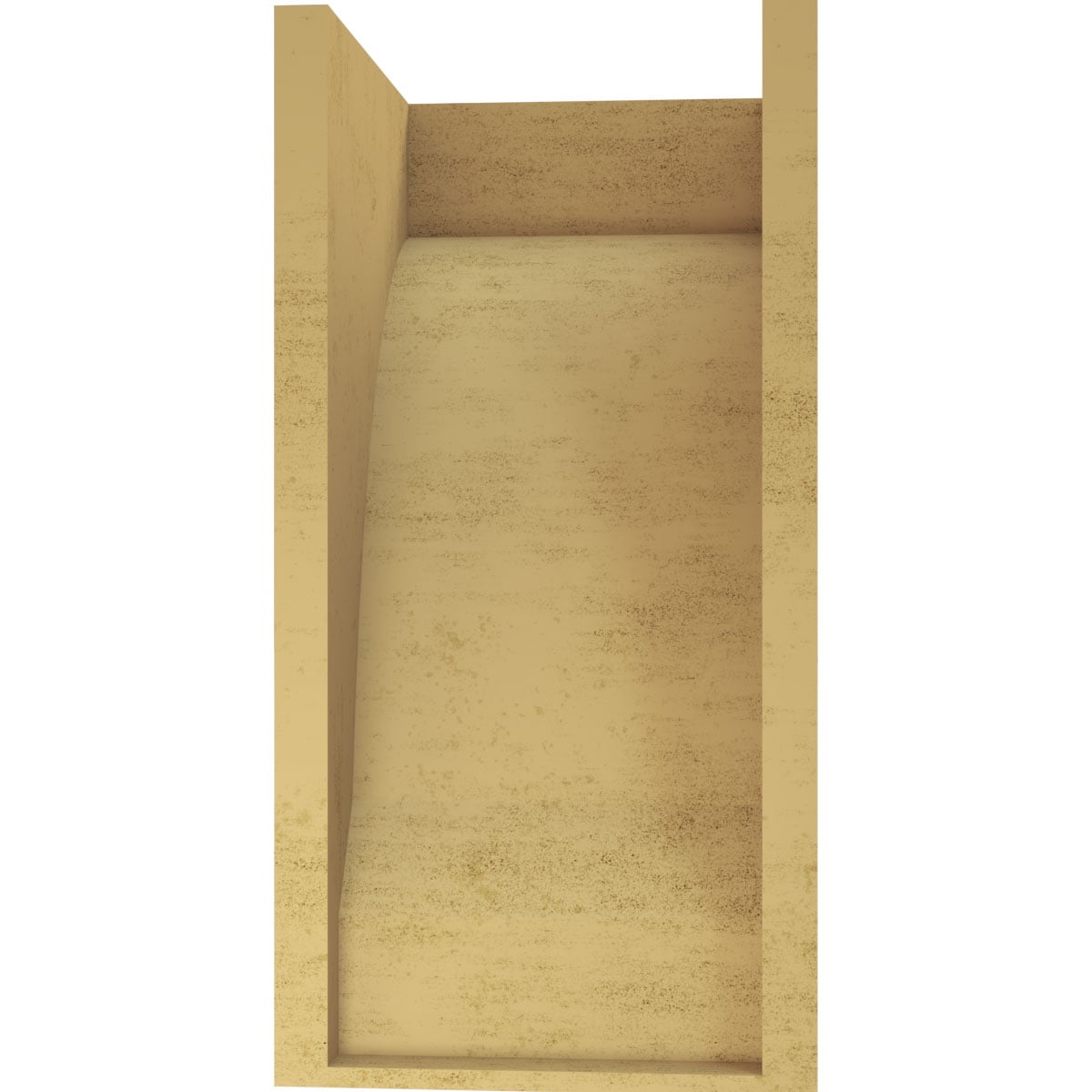 10"W x 10"D x 20"H Wide Moab Rough Cedar Woodgrain TimberThane Corbel, Primed Tan