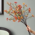 thumbnail image 3 of 1 Pc Artificial Berry Picks, 27.5 Inch Red Berry Stems, Artificial Pip Berry Stems, Artificial Red Branches, Bendable Faux Branches with Berry Stems for Home Decor, Weddings, Parties, 3 of 4